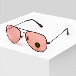 RESIST EYEWEAR Unisex Aviator Sunglasses with UV Protected Lens 10 Arc Black Pink-34