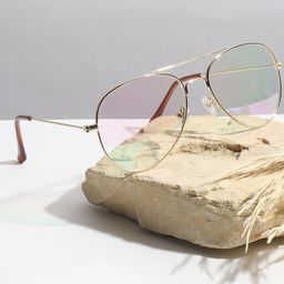 SCAGLIA Unisex Aviator Sunglasses With UV Protected Lens SCG_AVI-IMP_GLD-20