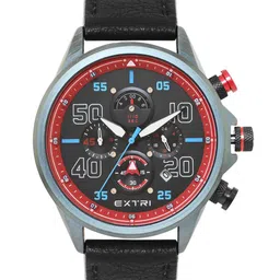 EXTRI Men Dial & Stainless Steel Straps Analogue Watch X6055-D-15