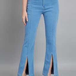 AngelFab Women Jean Bootcut High-Rise Stretchable Jeans-picture-5