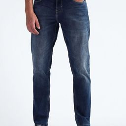 Flying Machine Men Clean Look Dark Shade Mid-Rise Tapered Fit Stretchable Cotton Jeans-image-21