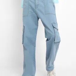 Campus Sutra Men Blue Smart Wide Leg Clean Look Stretchable Jeans-image-14