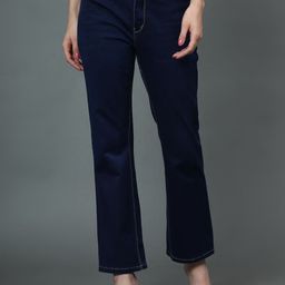 AngelFab Women Jean Bootcut High-Rise Stretchable Jeans-picture-2