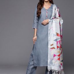 Varanga Straight Thread Work Kurta with Trousers & Dupatta-12