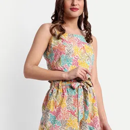 ESSQUE Abstract Printed Top & Shorts With Matching Hairband-image-38