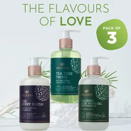 KELESTA Set Of 3 Pure Aloe Vera Gel, Natural Tea Tree Shower Gel & Shampoo Beauty Gift Set-image-9