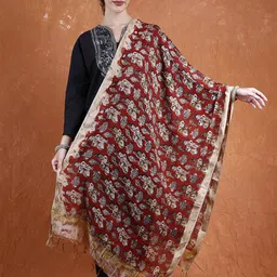 Exotic India Ethnic Motifs Printed Cotton Dupatta-picture-14