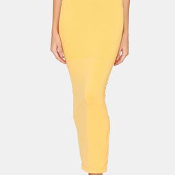 Zivame Women Yellow Solid Saree Shape Wear-image-32
