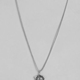 PARIS HAMILTON Rhodium-Plated Stainless Steel Wolf Shield Shaped Pendant With Chain-image-9