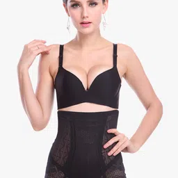 JC Collection Women Black Lace Self Design Shaper Brief-image-30