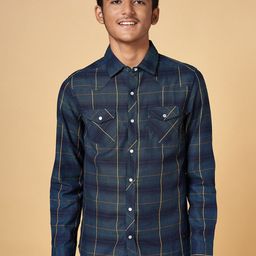 Coolsters by Pantaloons Boys Windowpane Checked Long Sleeves Cotton Casual Shirt-image-44
