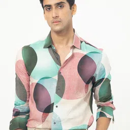 RARE RABBIT Men Drent Abstract Printed Slim Fit Shirt-picture-10