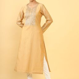 Soch Women Geometric Embroidered Mirror Work Kurta-image-83
