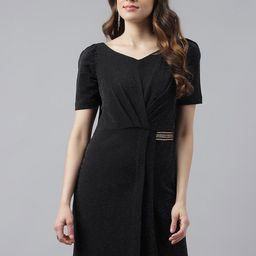 Latin Quarters V-Neck Embellished Sheath Dress-image-36