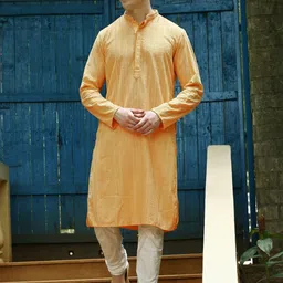 Sanwara Men Embroidered Chikankari Cotton Kurta-picture-17