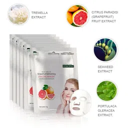 MONDSUB Set of 5 Grape Fruit Face sheet Mask-19