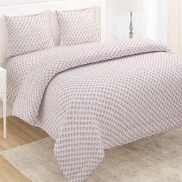 HOKIPO Off White & Red Floral 3 Pieces Microfiber Double King Regular Bedding Set-image-26