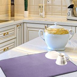 Kuber Industries Purple 2 Pieces Microfiber Reversible Water Absorption Dish Drying Mats-picture-12