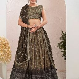 Chandbaali Printed Mukaish Ready to Wear Lehenga & Blouse With Dupatta-picture-14