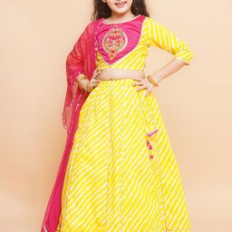 Bitiya by Bhama Girls Embroidered Ready to Wear Lehenga & Blouse With Dupatta-picture-32