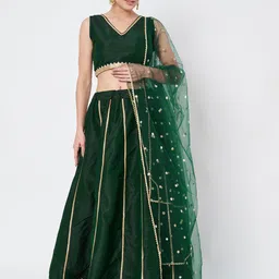 studio rasa Embellished Ready to Wear Lehenga & Blouse With Dupatta-18