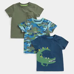 mothercare Boys Pack of 3 Pure Cotton T-shirt-image-94