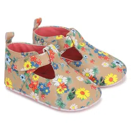 mothercare Infant Girls Floral Print Mid-Top Pram Booties-16