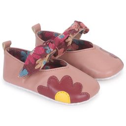 mothercare Infant Girls Floral Applique Pram Booties With Bow Detail-image-19