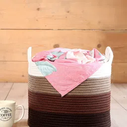 Pano  Brown Striped Round Storage Organisers-44