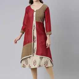 Souchii Printed Empire Ethnic Dress-picture-56