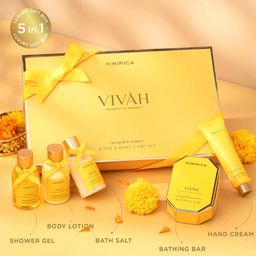 Kimirica Vivah Set Of 5 Shower Gel-Body Lotion-Bath Salt-Bathing Bar-Hand Cream-9
