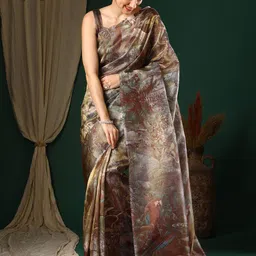 Anouk Ethnic Motifs Organza Saree-image-50