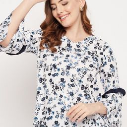 STYLE BLUSH Floral Printed Bell Sleeves Top-image-37