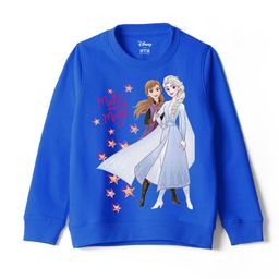 Wear Your Mind Girls Elsa & Anna Printed Round Neck Cotton Sweatshirt-image-30