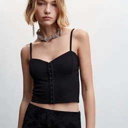 MANGO Corset Style Crop Top-image-40