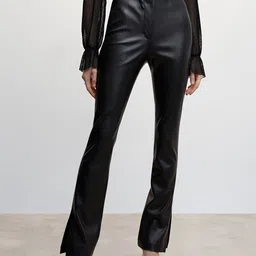MANGO Women PU Coated Trousers-image-15