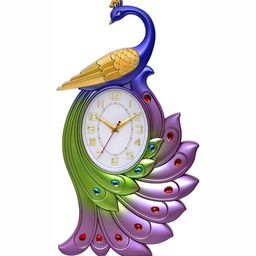 Attractionz White & Green Textured Analogue Contemporary Wall Clock-4