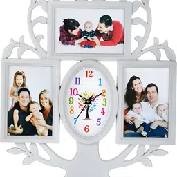 Attractionz White & Red Textured Contemporary Wall Clock-45