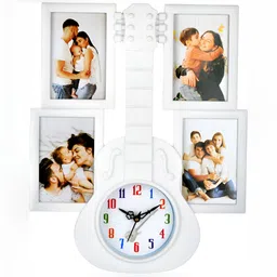 Attractionz White Round Shaped Contemporary Wall Clock-57