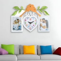 Attractionz White Abstract Contemporary Analogue Wall Clock-0