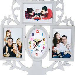 Attractionz White Oval Analogue Contemporary Wall Clock-image-53
