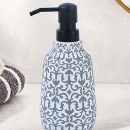 OBSESSIONS White & Grey Ethnic Motifs Printed Soap Dispenser - 320 ML-6