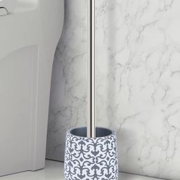 OBSESSIONS White & Grey Textured Toilet Brush With Holder-7