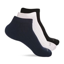 MUTAQINOTI Men Multicoloured Pack Of 3 Solid Ankle Length Antimicrobial Socks-13