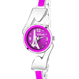 Mikado Women Purple Brass Printed Dial Bracelet Style Straps Analogue Watch kkk 7772-image-78