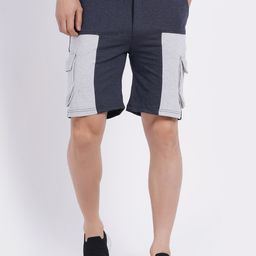 BAESD Men Colourblocked Cotton Cargo Shorts-picture-6