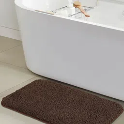 OBSESSIONS Brown Solid 1400 GSM Bath Rugs-image-21