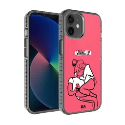 DailyObjects Pink & White Printed iPhone 12 Back Case-96