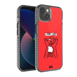 DailyObjects Red & Grey Printed I Don't Care iPhone 13 Phone Case-4