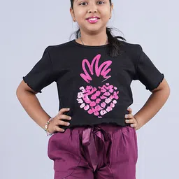 KiddoPanti Girls Printed Pure Cotton T-shirt with Shorts-image-51